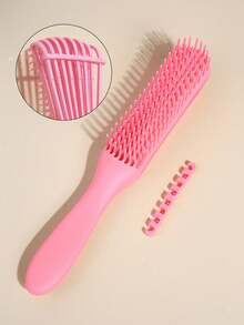 Sikat Rambut Bernapas dengan Sisir Bergaris 8 Gigi untuk Mengurai Rambut Keriting, Sisir Salon Anti Statis untuk Semua Jenis Rambut, Alat Penata Rambut, Aksesori untuk Wanita, Perjalanan, Rumah, Salon, Tukang Cukur - Berwarna merah muda - View 9