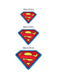 SUPERMAN X SHEIN 1pc Special-Shaped Rug - Multicolor - View 3