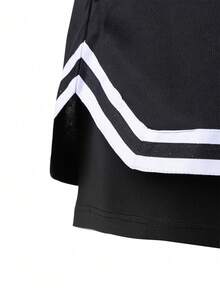 Sport MetroGents 男士 1件花卉印花抽繩腰身休閒百搭日常 & 運動短褲，健身房 - 黑色 - 查看 3