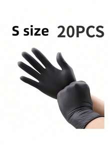 20PCS Bag Disposable Nitrile Gloves Latex Powder Free For Tattooing Manicures Salon Cleaning Nail Supplies Tools Art Press On Nails - Black - View 11