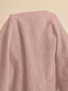 Freevana Plus Size Women V-Neck Raglan Sleeve Ripped Casual T-Shirt - Dusty Pink - View 7