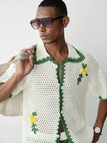 MENRIVO Men's Knit Set: Short Sleeve Top And Shorts, Fashionable For Summer Summer Two Pieces Set For Men, Fall Clothes - Multicolor - View 4