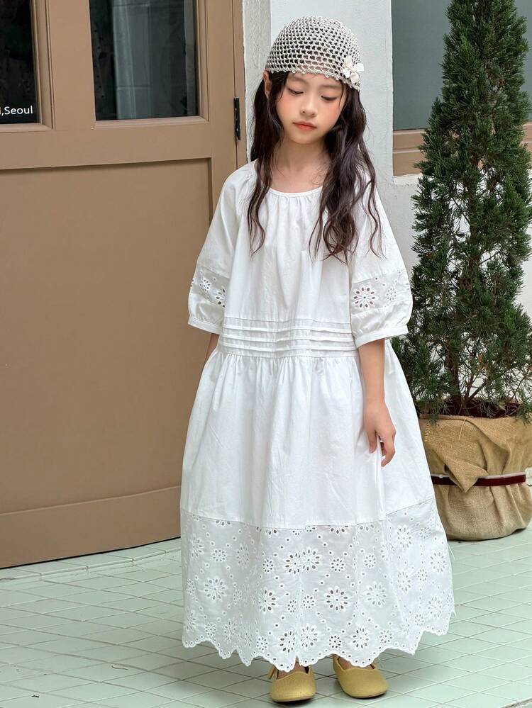 Crew Neck Loose A-Line Oversized Dress For Women
