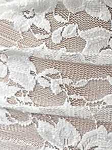 DAZY Áo croptop ren xuyên thấu gợi cảm dành cho nữ, thích hợp cho mùa hè. - trắng - Xem 7