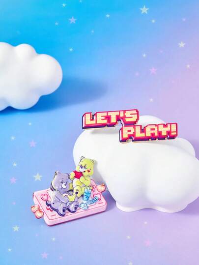 SHEIN X Care Bears Bộ sưu tập ghim cài áo họa tiết hoạt hình sáng tạo mới, thiết kế độc quyền, dễ thương, cá tính, đơn giản và trang nhã, có thể dùng làm phụ kiện, phù hợp cho nhiều bữa tiệc, buổi hòa nhạc, lễ hội, là món quà tinh tế.