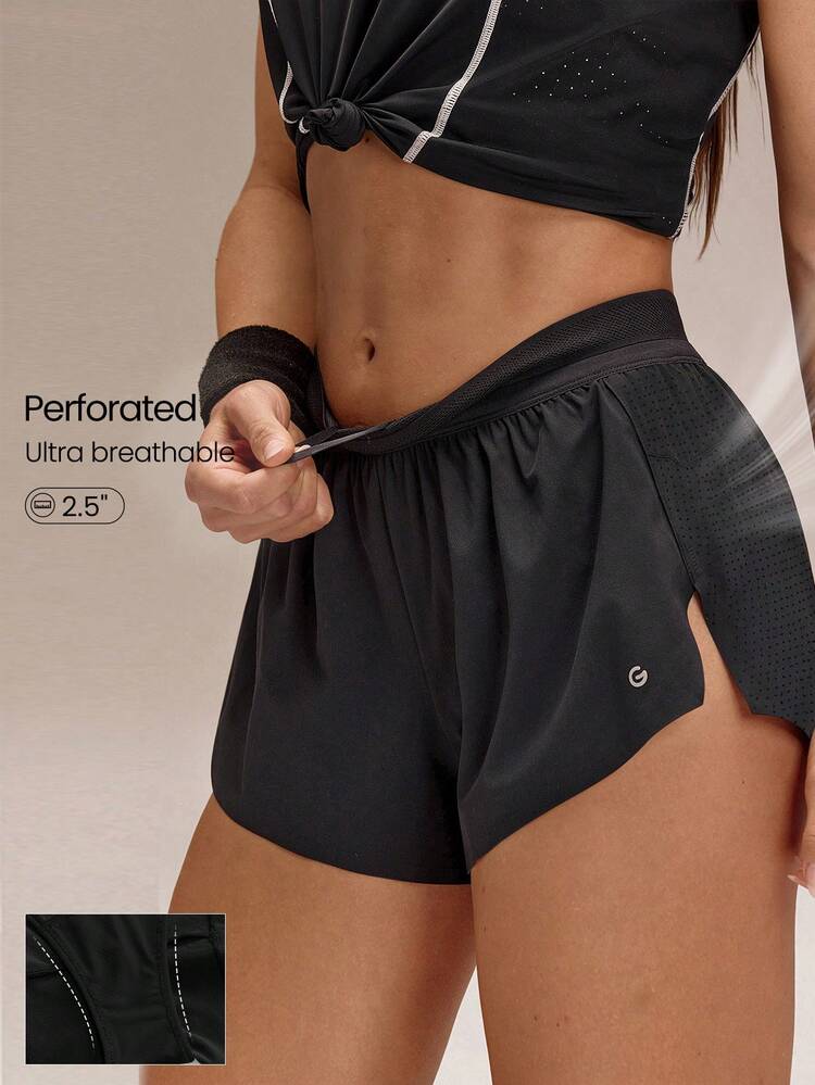 2.5'' VitalSwift High Energy Lightweight Quick-Dry Breathable Odor Control Side-Split Hem Low Waist Adjustable Waist Shorts Running Jogging Training Tennis Workout Gym Wear