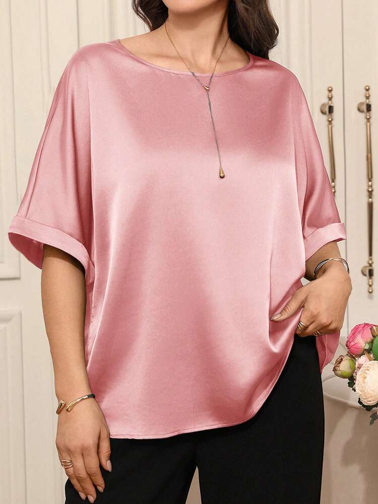 Plus Size Women Crew Neck T-Shirt