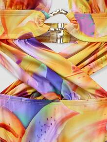 Swim Oasis Traje de baño de una pieza con estampado de moda para vacaciones, talla grande - Multicolor - Ver 4