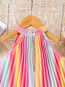 SHEIN Đầm dệt họa tiết ombre dáng rộng cho bé gái - Nhiều màu - Xem 4