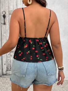 SHEIN VCAY Áo tank top dáng chữ A, dây mảnh, cỡ lớn, có tua rua trang trí, thoải mái, thích hợp cho mùa xuân và mùa hè. - Nhiều màu - Xem 3