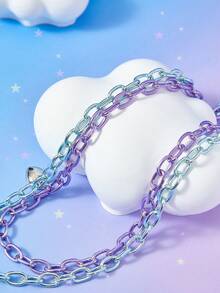 SHEIN X Care Bears 1PC New Creative Cartoon Cute Bear Exquisite Necklace, IP Joint Design, Lovely Personalized, Simple And Generous, Suitable For All Kinds Of Parties, Concerts, Festivals, Exquisite Gifts - Multicolor - View 4