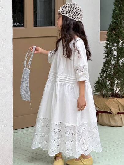 DAZY Crew Neck Loose A-Line Oversized Dress For Women