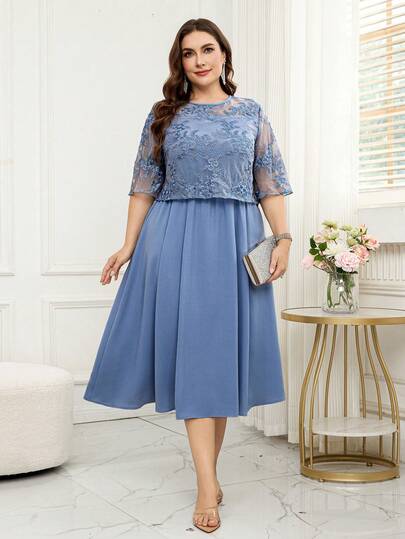 Reflora Plus Size Women Casual Pleated Round Neck Dress For Party & Outing Summer,Spring,Summer Outfits ,Summer Clothes,Summer Holiday Outfits,Spring Outfit Women,Spring Clothing,Spring Women Summer Dress,Spring Dress, Elegant Dresses For Women ,Elegant Dress For Women,Elegant Dresses,Elegant Dresses For Party ,Elegant Long Dress Luxury Evening Dresses For Women,Luxury Women's Jalabiya,Luxury Evening Dress For Women ,Luxury Evening Dresses For Weddings,Luxury Women's Abaya Summer Dress,Spring Dress,Wedding Guest Dress For Women ,Wedding Party Dress,Wedding Guest Dress,Luxury Evening Dresses For Weddings ,Bridesmaid Dress,Wedding Guest Dresses,Dress For Wedding Guest,Wedding Guest Party Dress,Luxury Dresses Wedding,Weddings,Events,Wedding,Vacation Outfits Women,Holiday Outfits For Women,Summer Holiday Outfits,Vacation,Holiday ,Summer Vacation Outfits,Holiday Outfits Blue Dress  Blue Mother's Day