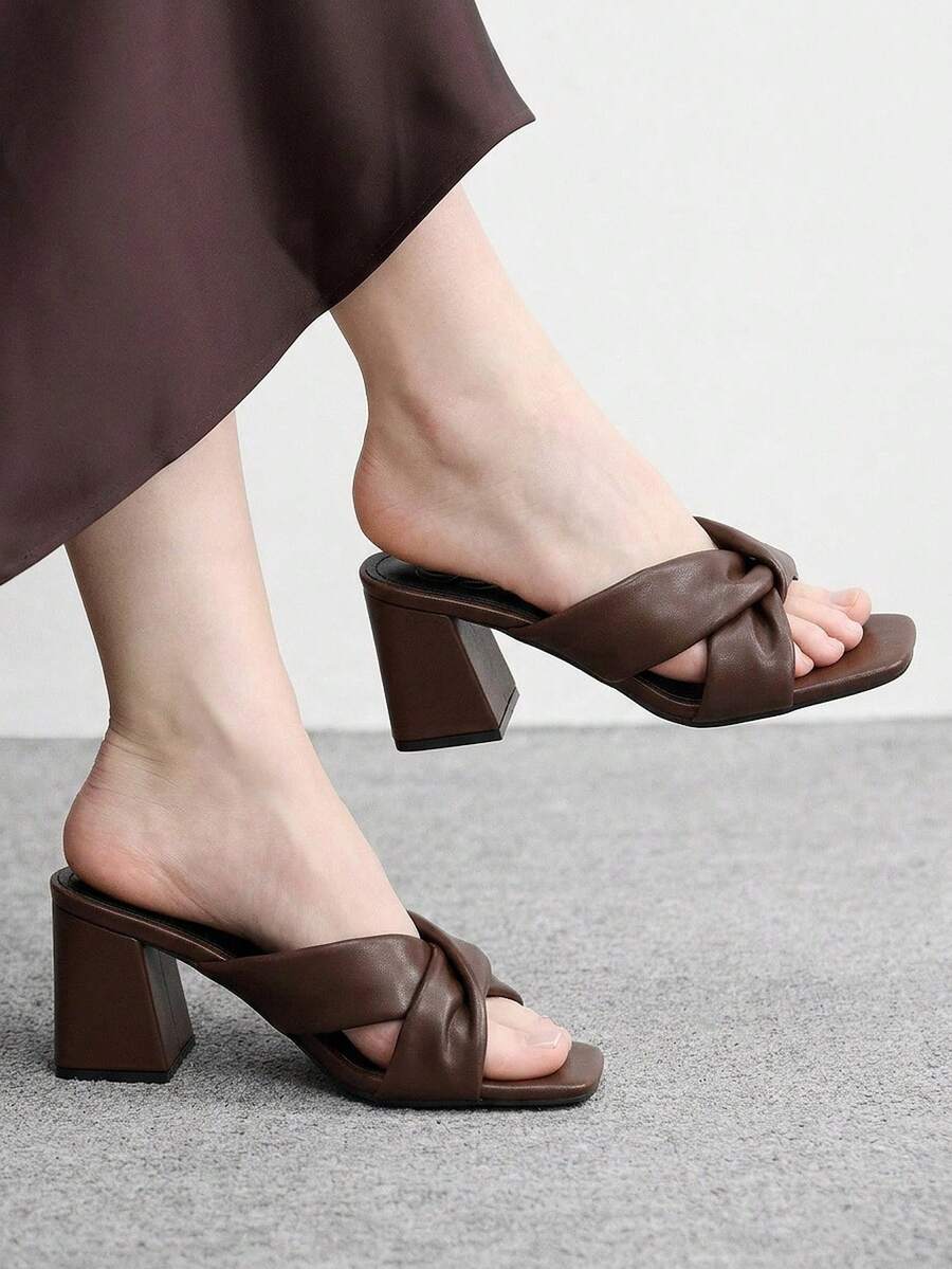 CUCCOO BIZCHIC 女士时尚高跟凉鞋 - 咖啡棕 - 查看 1