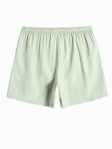 Palasendo 男式斜口袋抽绳腰泳裤，夏威夷风 - 薄荷綠 - 查看 4