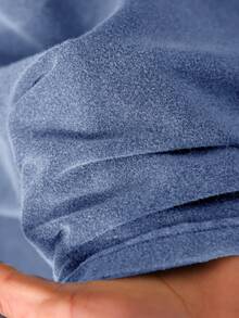 CosyJoli Camiseta casual de mujer talla grande con cuello en forma de corazón, hombros caídos y ribete de volantes - Azul - Ver 6