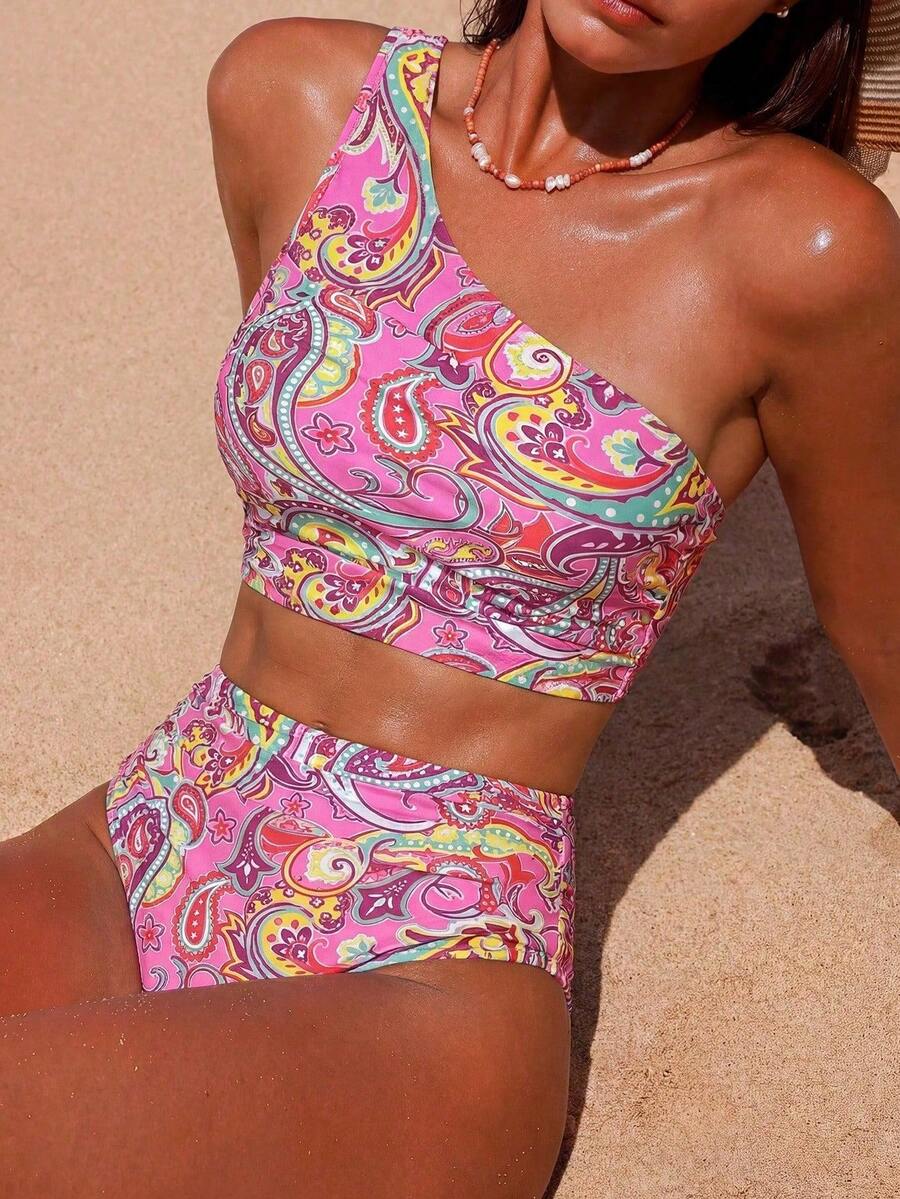 Swim Vcay Women's Summer Beach Cashew Print Bikini Set - Multicolor - View 1