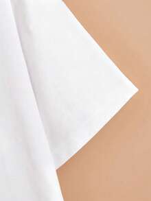 SHEIN Landscape & Letter Print Short Sleeve T-Shirt For Summer STREET STYLE New York City EMPIRE STATE LIBERTY BROOKLYN Graphic Tees Women Tops - Light Grey - View 3