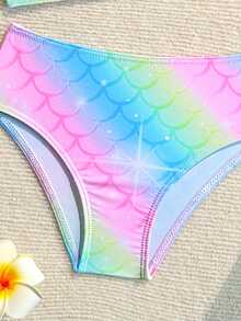 Bộ đồ bơi Tankini in họa tiết nhiều màu sắc cho bé gái, bộ đồ bơi Tankini cho bé gái, đồ bơi nhuộm màu tie-dye, bộ đồ mùa hè cho bé gái. - Nhiều màu - Xem 6
