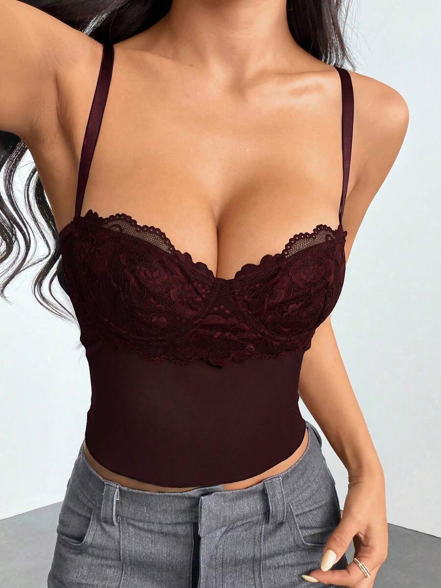 SHEIN PETITE 酒紅色夏季優雅性感時尚夜店風新款秋冬棕色紮染印花派對長袖修身洋裝,約會之夜,秋季女款洋裝,適合嬌小女性 - 紫紅色 - 查看 1