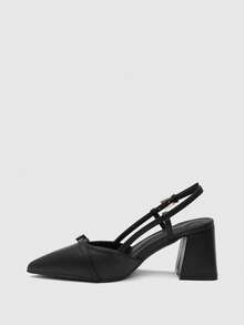 CUCCOO BIZCHIC Giày cao gót mũi nhọn màu đỏ tía cổ điển dành cho nữ, kiểu dáng slip-on, đa năng cho đi làm, hẹn hò, dự tiệc, kỳ nghỉ, đám cưới, Giáng sinh và mùa xuân. - Màu đen - Xem 9