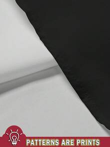 Genlund 男士夏季黑白配色拼接字母印花對比色短袖襯衫與短褲套裝，休閒街頭風城市度假穿搭套裝，假期適用 - 彩色 - 查看 4