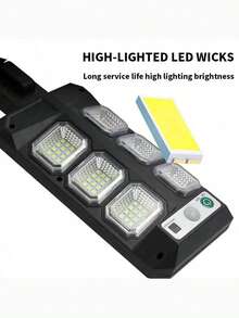 Outdoor Solar Light, Powerful Solar Wall Light/Street Light, Solar LED Light With Sensor - black - View 7
