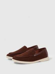 Sleekvia Coffee Shoes, New Four-Season Suede Slip-On Casual Shoes, Lazy Overshoes, Loafers, Women's Shoes - coffee color - View 5