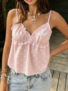 Jouncy Top de tirantes casual a rayas para el verano - Rosa - Ver 5