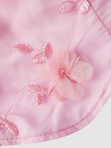 SHEIN MOD Bralette Bordir Romantis Jala Merah Muda Ukuran Plus untuk Wanita, Elegan Gaya Istana Vintage, Cocok untuk Kencan dan Pesta - Berwarna merah muda - View 4