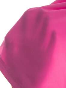 SHEIN Young Girl Solid Color Knit Bow Decor Sleeveless Jumpsuit - Pink - View 11