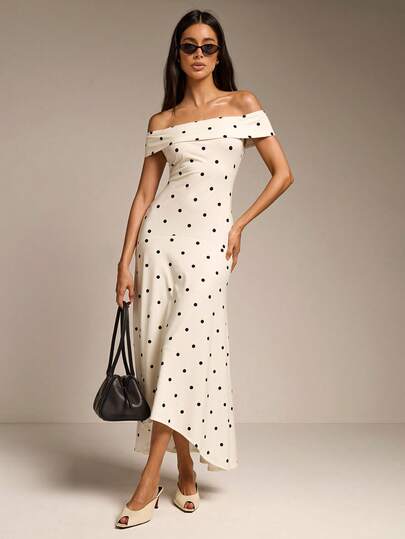 COSMINA Vestido largo elegante de mujer con hombros descubiertos, sin mangas y cuello barco, versátil para ir al trabajo, oficina, salidas, jardín de primavera, vacaciones en la playa, viajes de verano