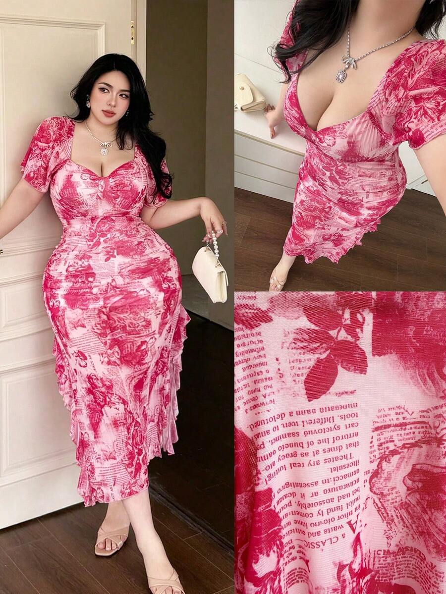 Vibekara Plus Size Tie-Dye Flowy Dress - Multicolor - View 1