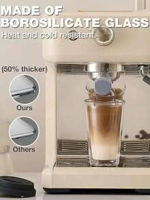 1pc 350ml Double-Layer Glass Coffee Cup With Silicone Lid, Reusable Thermal Insulation For Hot & Cold Drinks, Suitable For Morning Use - Multicolor - View 6