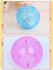 Petite boule d'exercice pour animaux de compagnie en matériau PP transparent. Jouet de course pour hamsters, structure robuste pour rongeurs et souris. Conception interactive pour soulager l'ennui et stimuler l'activité mentale et physique, à utiliser à l'intérieur ou à l'extérieur. Surface lisse et facile à nettoyer. Accessoires pour animaux de compagnie, jouets pour petits animaux. - Multicolore - Voir 7