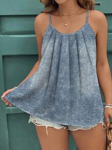 SHEIN VCAY Áo hai dây cỡ lớn, kiểu dáng tối giản, phù hợp cho mùa hè. - Nhiều màu - Xem 1