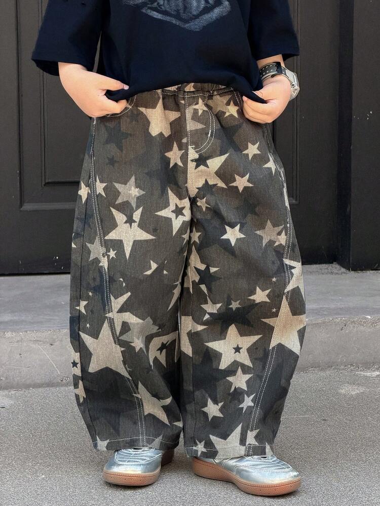 Young Boys' Star Print Jeans