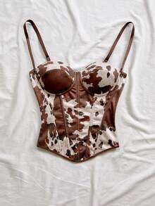 Soleia Áo camisole nữ kiểu dáng thường ngày, đa năng, phối màu, thích hợp mặc hàng ngày. - Cà phê nâu - Xem 6