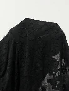SHEIN EZwear 女士纯色简约日常针织无袖背心 - 黑色 - 查看 7