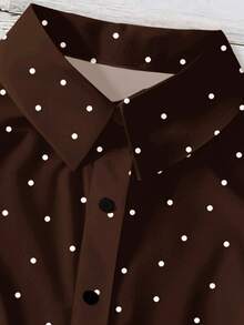 EMERY ROSE Camisa de talla grande con estampado de leopardo de estilo minimalista y casual - Multicolor - Ver 4
