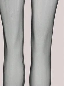 Veilyse 1pc Women Core-Spun Tights, Suitable For Wearing With Skirts, Cozy - Black - View 5