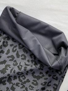 Comfortcana Plus Size Women Casual Leopard Print Straight Leg Pants For Winter - Dark Grey - View 6