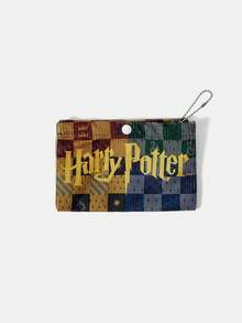 HARRY POTTER X SHEIN 1 件装，四种大学图案，大容量印花灯芯绒背心包。 - 多色B1 - 查看 5