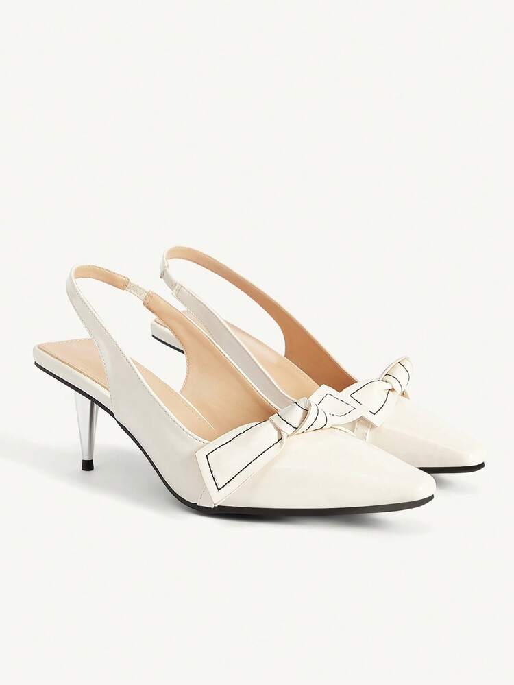 CUCCOO CHICEST Ladies Elegant Casual Party Wedding Bow Solid Color High Heels