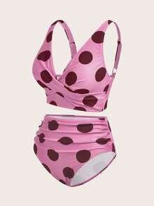 SHEIN Bộ bikini chấm bi mùa hè dành cho nữ, thích hợp đi biển. - Nhiều màu - Xem 6