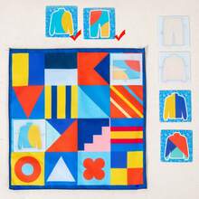 MINKOJA Tailor Master Children's Logic Matching Game, Educational Washable Fabric Puzzle Toy, Speed Competition Board Game With Signal Bell, Early Brain Training Cognitive Skill Toy, Tear-Resistant Geometric Patterns For Kids - Multicolor - View 9