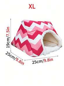 1PC Polyester Padded Warm Small Animal Nest Soft Cozy Comfortable Fluffy Pet Bed For Hamsters Sugar Gliders Squirrels Parrots Small Pets Indoor Cage Home Pet Supplies Daily Use Essentials - Multicolor - View 19