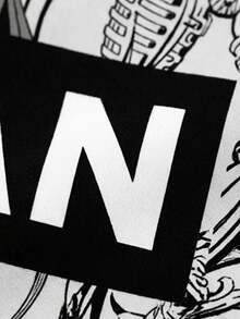 BATMAN X SHEIN Manfinity EMRG Men's Letter Print Short Sleeve Cropped Shirt - Multicolor - View 6