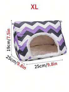 1PC Polyester Padded Warm Small Animal Nest Soft Cozy Comfortable Fluffy Pet Bed For Hamsters Sugar Gliders Squirrels Parrots Small Pets Indoor Cage Home Pet Supplies Daily Use Essentials - Multicolor - View 22
