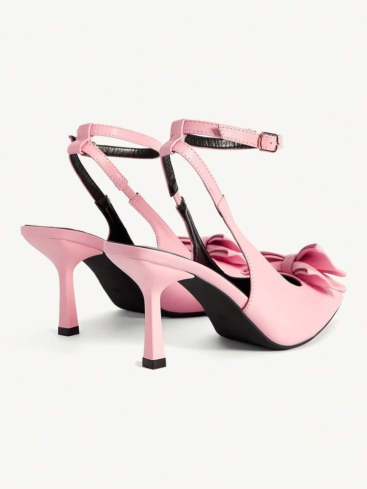 CUCCOO CHICEST Women's Elegant Pointed Toe High Heel Shoes With Layered Bow Ankle Wrap Design, Romantic And Sweet Wine Red Heels For Dates, Afternoon Tea, Work Spring Shoes Spring Break Easter Prom Heels For Christmas Elegant Shoes Wedding Shoes Spring Shoes Bride Shoes